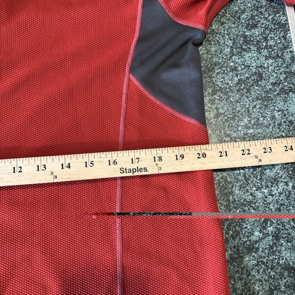 Nike‎ ACG VTG Sweater Mens Large Red Gray  Lightweight 1/4 Zip Pullover Outdoor